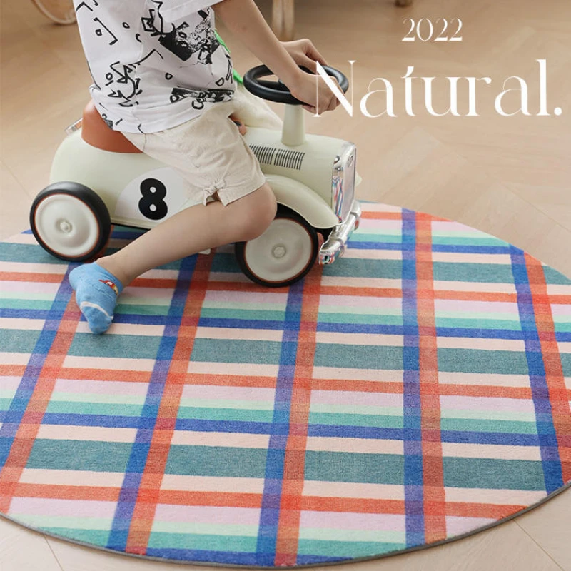 

Round Children's Room Carpet Bedroom Reading Area Boys and Girls Bedside Carpet Living Room Study Computer Chair Floor Mat