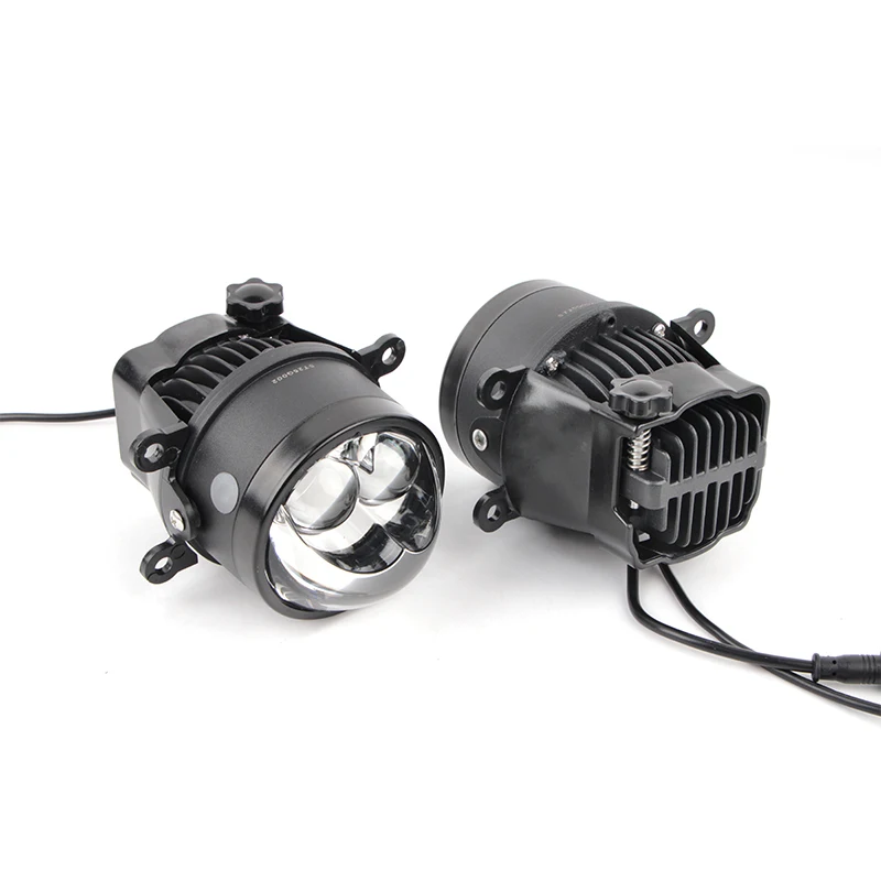 عالمية لتويوتا نيسان قوس ثنائي أدى جهاز عرض عدسة HD 3.0 مصباح الضباب 2colors 6000K 3000K 12V أضواء الضباب السيارة عالية / منخفضة