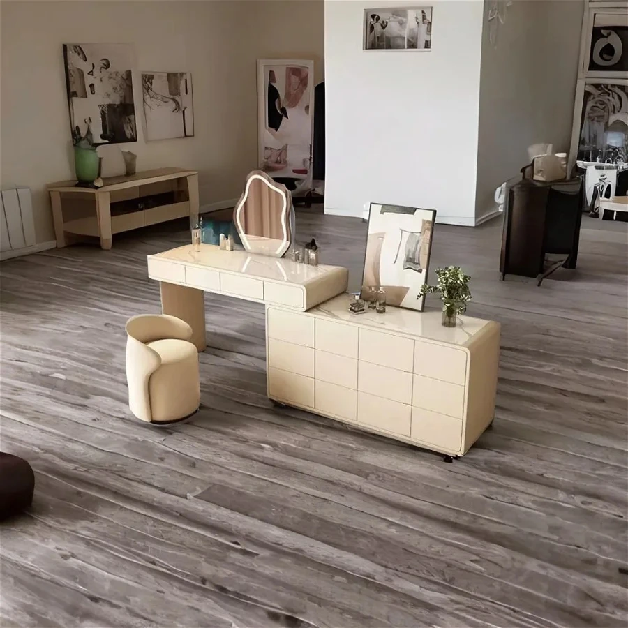 

Dressing Table Cheap Glass Top Vanity Simple Makeup Antique Furniture Rattan Bedroom Chest Drawers Treasure Tocadores Rooms Set