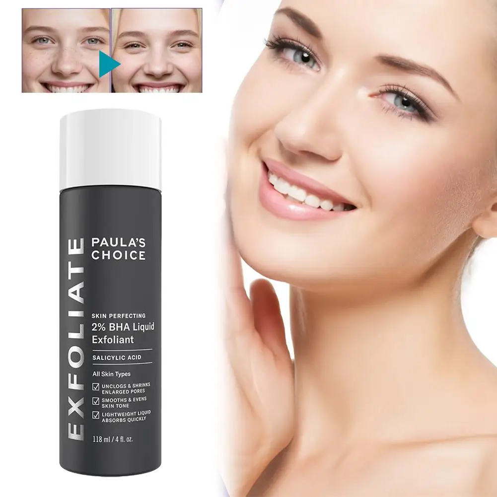 118ml 2% Salicylic Acid Liquid Exfoliant Shrink Pores Acne Marks Treatment Oil Control Serum for Acne & Blackheads Skin Care