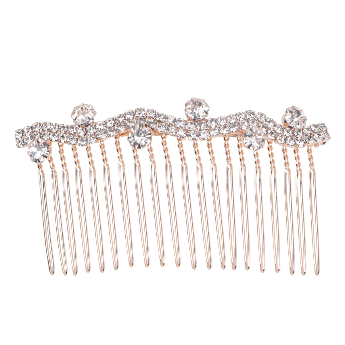 

Rhinestone Hair Comb Elegant Hairpin Accessories Wedding Party Bangs Insert Decorative Headdress Fashionable Premium Material