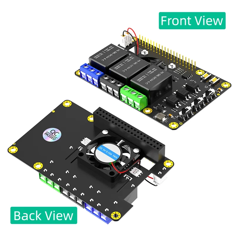Rpi Power Relay Board Expansion Module Dual Cooling Fan Auto Color Changing LED For Raspberry Pi A+ 3A+ B+ 2B 3B 3B+ 4B Durable