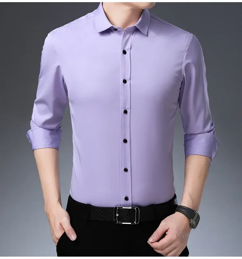 

New slim men;long sleeve shirt business shirt solid color men; Korean casual men;s high sense.collared shirt,mens winter shirts