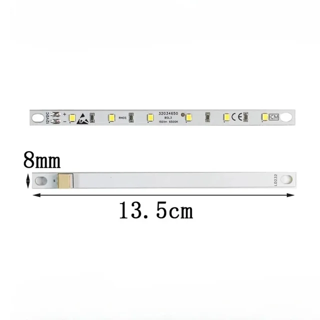 LED Light Strip For Refrigerator 12V 6500K White Bright Replacement Part 32034650 Compatible With Cooling System 12V LED Refrigerator Light Strip – 6500K White Replacement Part