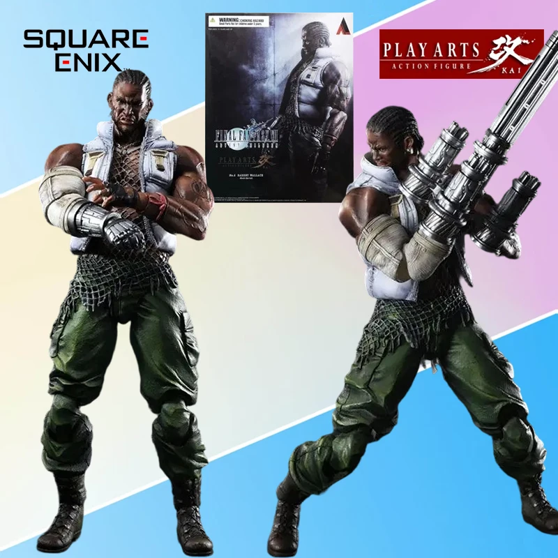 SquareEnix Original Play Arts Modified Series Barrett Wallace Action Figure - Movable Model Toy Ornament Gift for Boys