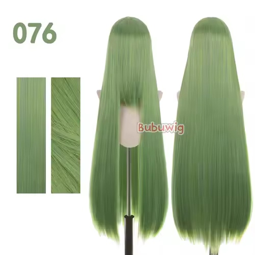 Bubuwig Synthetic Hair 100cm Long Straight Pure Color Cosplay Wigs Over 100 Colors Black White Red Blue Brown Wig Heat Resistant - Image 44