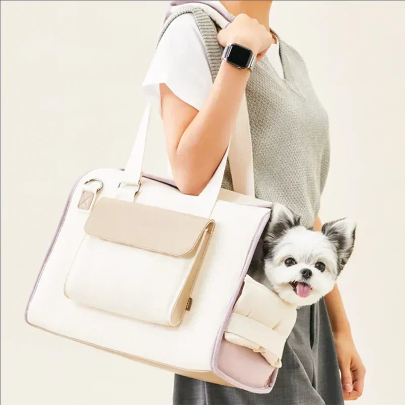 Custom Luxury Dog Carrier Bag Pet Travel Fly Bag Cotton Canvas Cat Bag