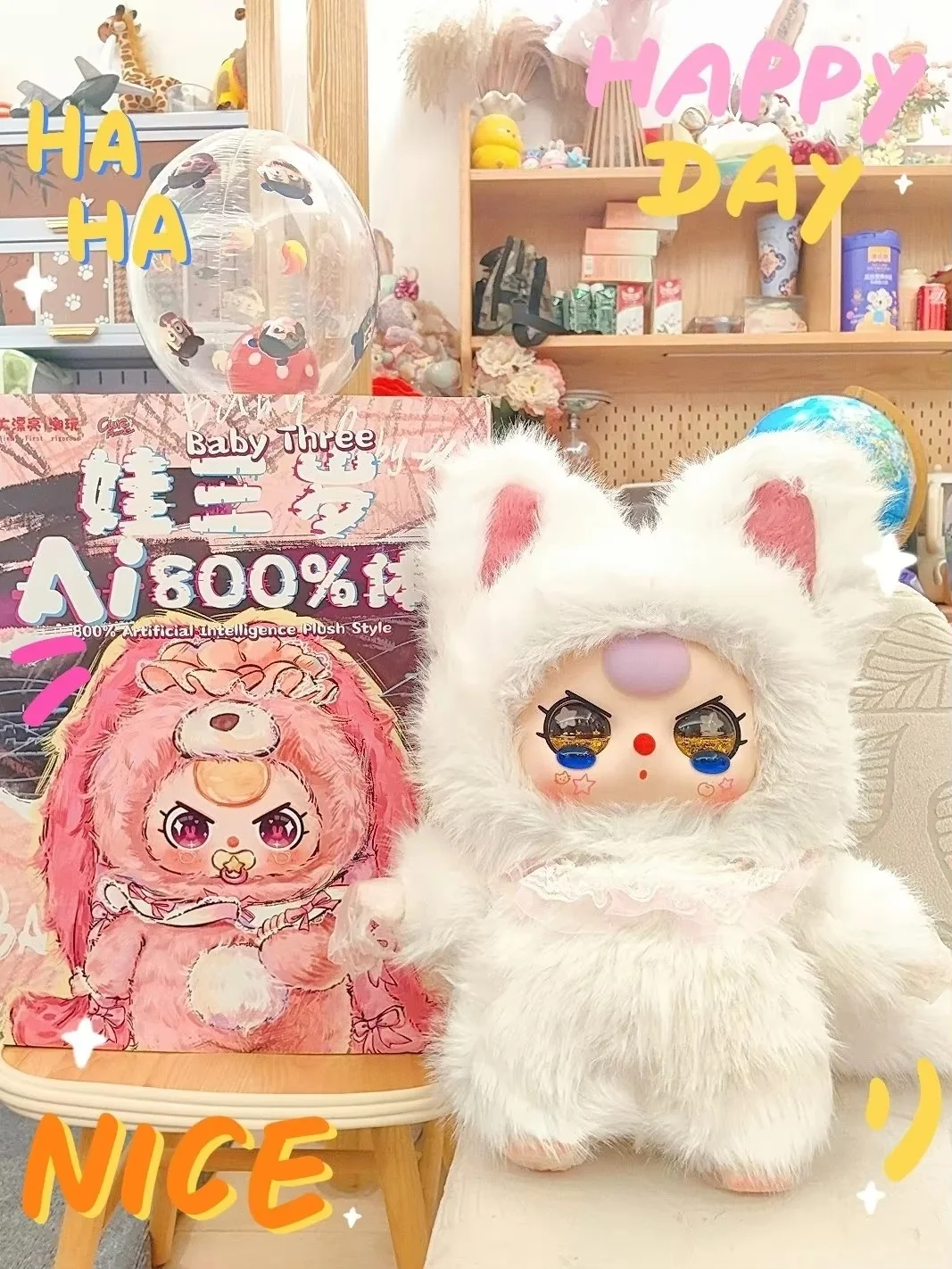 

Limited Edition Kawaii Action Figure Baby Three Ai 800% Big Vinyl Doll for Kids Gift Blind Box Toy That Tells a Story in English