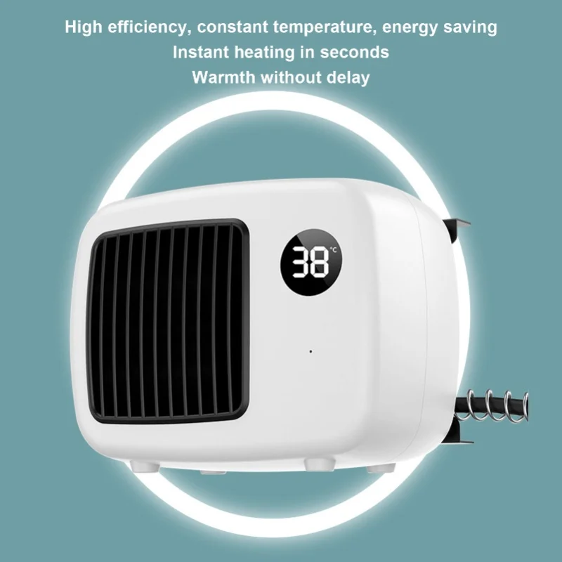 Fast Heating Desktop Space Heater Mini Wall Mounted Adjustable Temperature Pet House Heater For Home Office 120V US Plug
