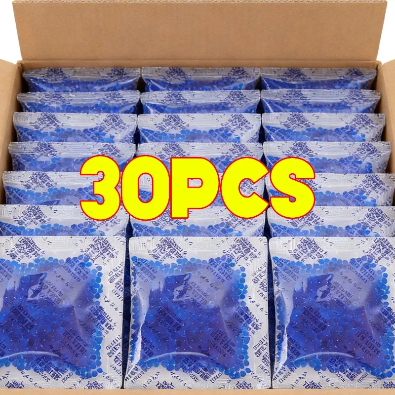Paquet déshydratant de Gel de silice bleu 50/300G, composant électronique industriel, perles résistantes à l'humidité, sac déshumidifiant pour appareil photo