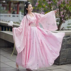 Chinese Traditional Hanfu Costume Woman Ancient Han Dynasty Dress Oriental Princess Dress Lady Elegance Tang Dynasty Dance Wear