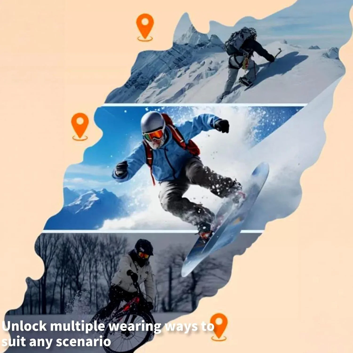 ل ● مرآة الشتاء الدافئة الصوف كاب وشاح | قماش بالاكلافا مريح عالي المرونة صديق للبشرة للرياضات الخارجية والتزلج وركوب الخيل #6