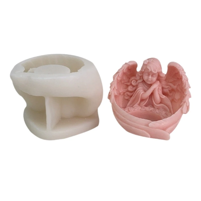 Artistic Angel Wing Candle Mold Flexible Candle Molds Easy to Clean Molds for Crafting Angel Wing Candle Charm