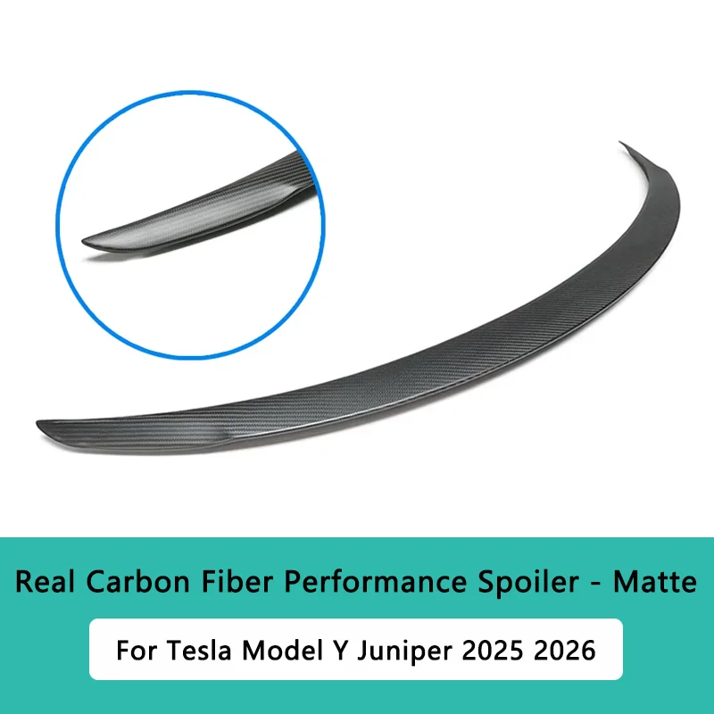 Model Y Juniper-spoiler voor Tesla Model 3. Highland Real Carbon Fiber-spoiler Hoge prestaties kofferbak staartvleugel auto-accessoire