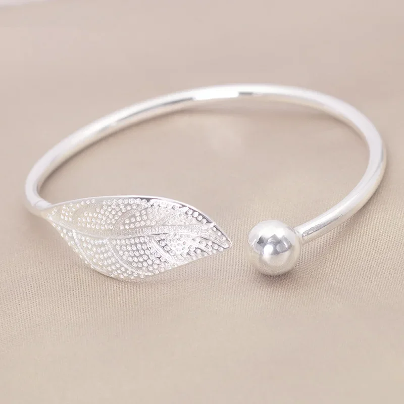 Women's Adjustable Stainless Steel Teardrop Bangle Bracelet