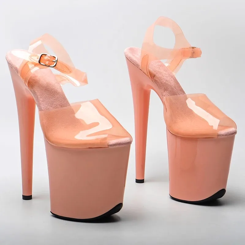 

Women 20CM/8inches PVC Upper Plating Platform Sexy High Heels Sandals Pole Dance Shoes 320
