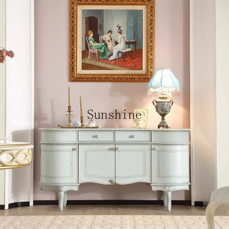 

French pastoral porch cabinet, small apartment simple dining side locker