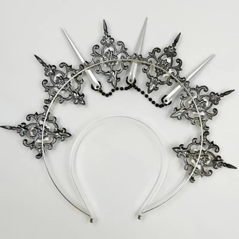 

A52E Styles Hairband Practical Metal Headpiece Fashion Hair Decoration For Roleplay Costume Parties Daily Styling