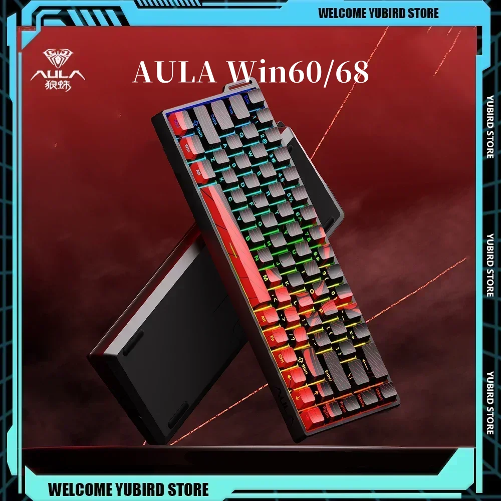 Aula Win60/Win68 He New Magnetic Switch Keyboards 8k Return Rate Wired Rgb Hot-Swap Customize Esports Gaming Mechanical Keyboard