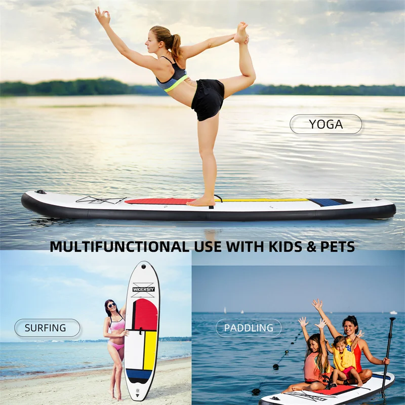 Paddle Board Inflatable Paddle Board SUP Stand-up Paddle Board Kayak Accessories Backpack Paddle Leash Pump Non-Slip Deck