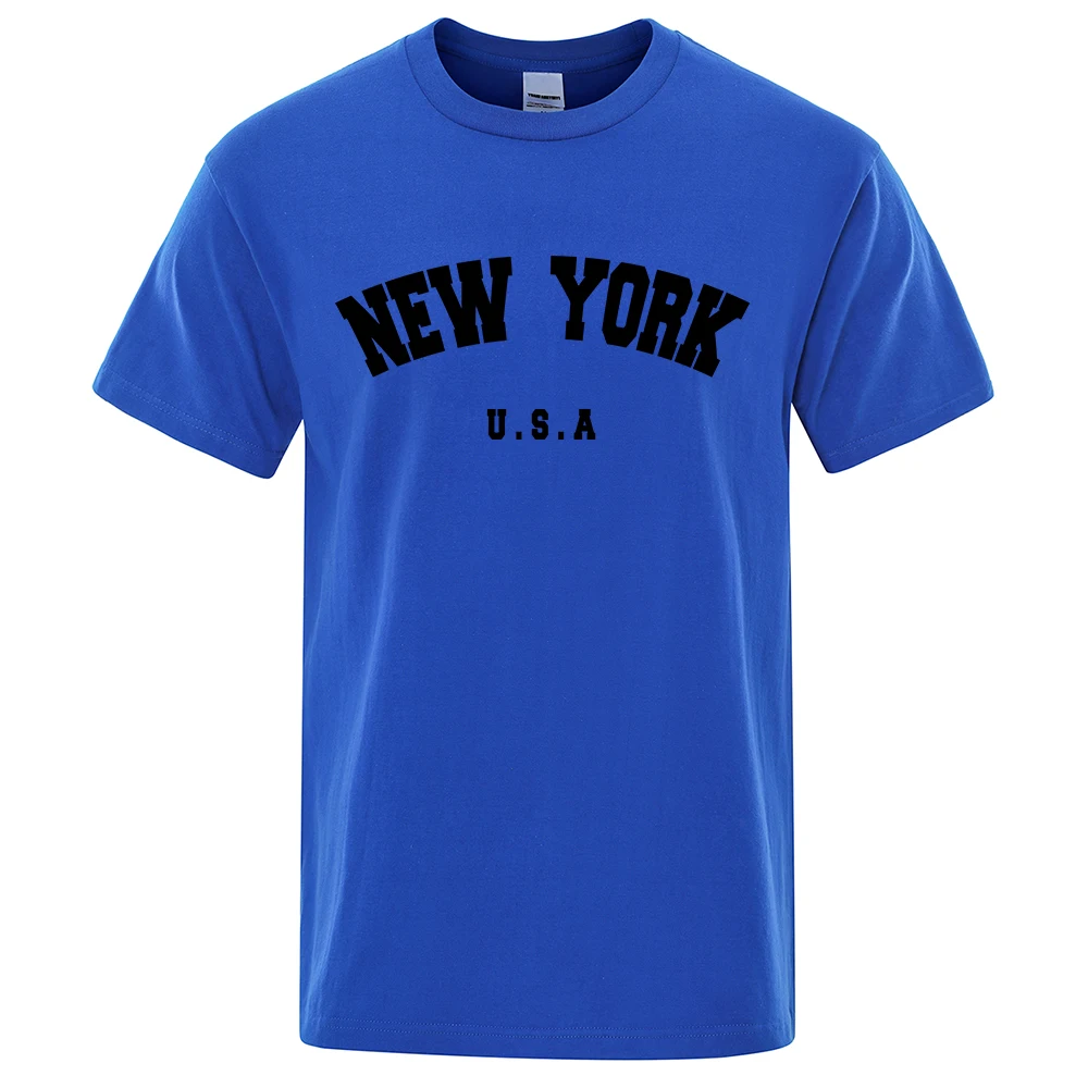 USA New York City T Shirts Sommer Baumwolle Tops männer T-Shirt Kurzarm Mode Casual Männer Streetwear Oansatz Brief t Shirt