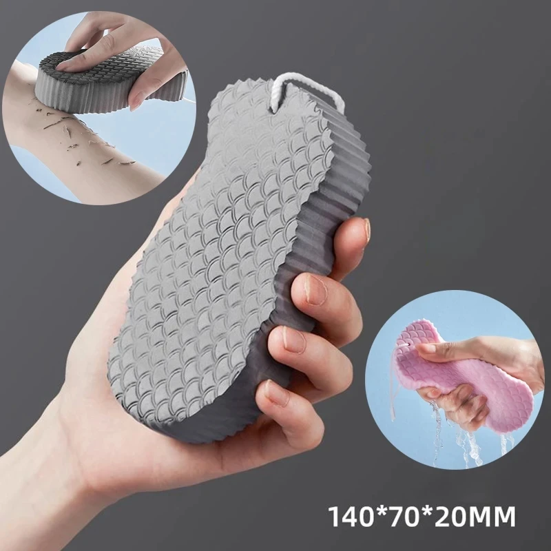 3D Bath Sponge Body Spa Scrubber Exfoliating Fish Scale Soft Painless Body Care Towel Cleanser Bathroom Bubble Shower Supplies