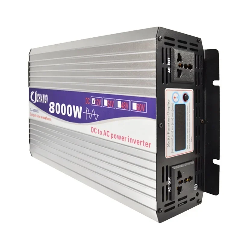 8000W peak 4000W Rate power Pure Sine Wave Inverter,DC 12V 24V to AC 220V/110V LCD Display,with Battery Cable,