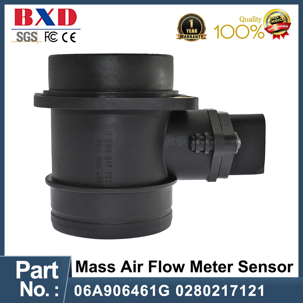 1PCS 06A906461G 0280217121 MAF Mass Air Flow Sensor For VW Bora Caddy Golf Lupo New Beetle Passat Polo Sharan