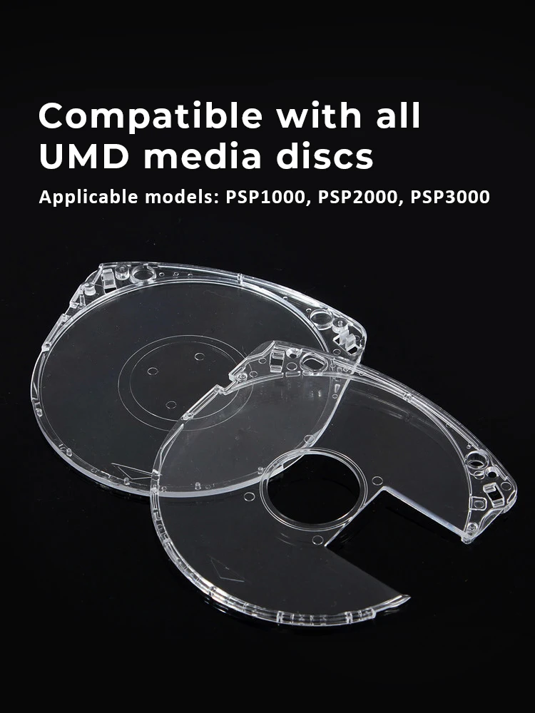 Custodia protettiva con guscio rigido in cristallo DATA FROG per custodia per Console PSP 1000/2000/3000 borsa per disco da gioco per protezione PSP UMD
