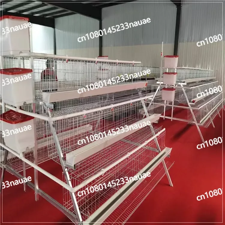 3 layers 96 chickens,Large Scale Poultry Chicken Coop,Hot / Cold Dip Galvanized Metal Hen Laying Egg Layer Chicken Cages