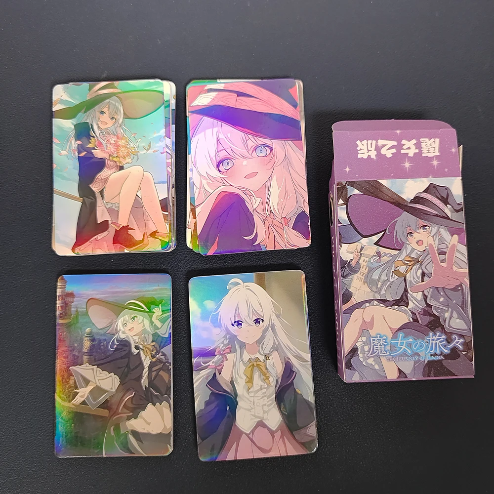 55 Pc/set The Journey of Elaina Magpie Bridge Manga Laser Lomo Card Album Comic Characters Photocard Fans Collection Cards