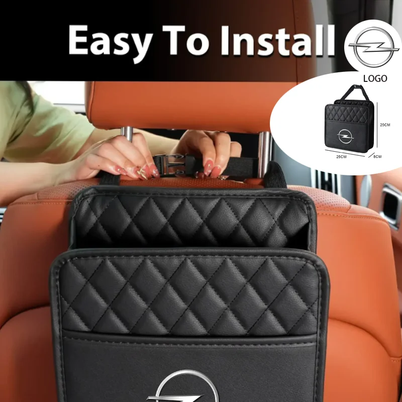 Car Storage Bag, Multifunctional Seat Back Storage for Opel Corsa Astra Insignia Vectra Zafira Meriva Mokka Grandland Vivaro