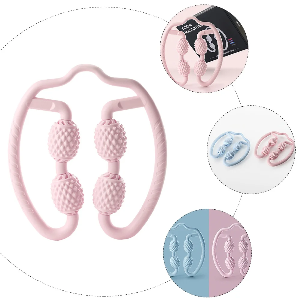 

1 шт. массажер для ног, четырехколесный ролик для мышц для снятия усталости мышц и гибкости суставов, упражнения для восстановления, массажер для ног для йоги