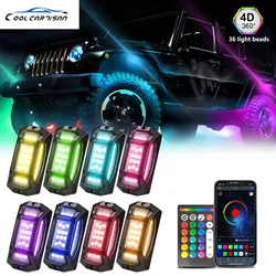 4/6/8 in 1 New LED Car LED Symphony Ambient Light  Ambient Holding  PCB Flexible LED for APP 4x4 Off-road Ambient Lighting