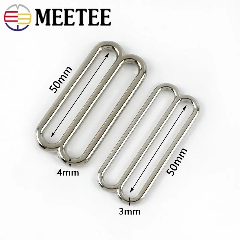 10/20/30Pcs 20-50mm Metal Belt Buckles O D Ring Tri-Glide Bra Webbing Adjust Buckle DIY Clothes Sewing Hardware Accessories