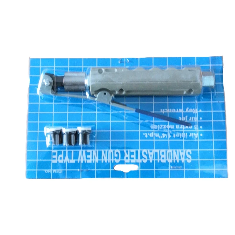 Handheld Pneumatische Sandstrahlen Pistole Tragbare Rost Entfernung Sandstrahler Zubehör mit 4 Düsen HST-SCSPSQ