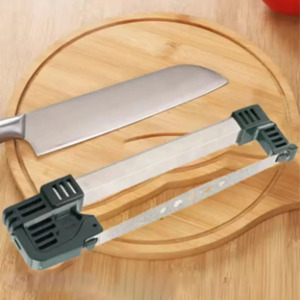 1 Set Effort-saving Knives Sharpener Easy to Disassemble Rust-proof Kitchen Sharpening Stone Double-sided