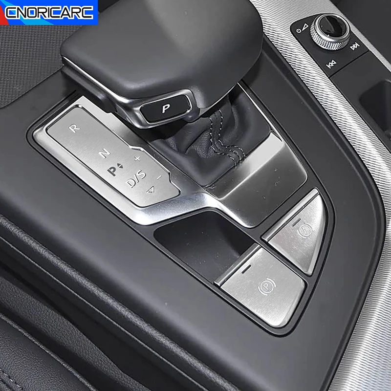 

Для Audi A4 B9 2017-2021 (левый руль) — накладка на панель переключения передач, кнопки P, электронный стояночный тормоз, декоративная накладка из алюминиевого сплава, аксессуары для интерьера автомобиля