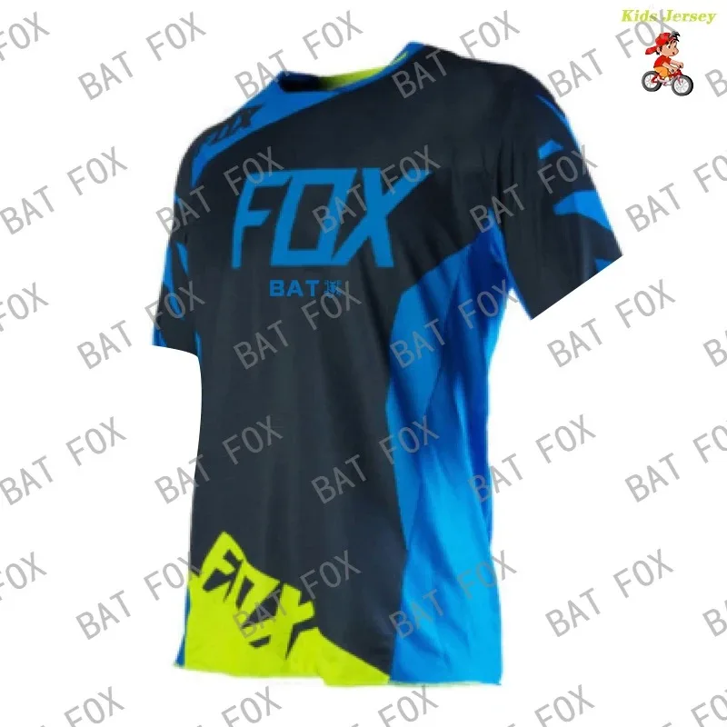 

Kids BAT FOX MTB Shirt Short Sleeves Motocross Jersey Downhill Jerseys Bike Shirt Motorcycle Kids T-Shirt Cycling Clothing