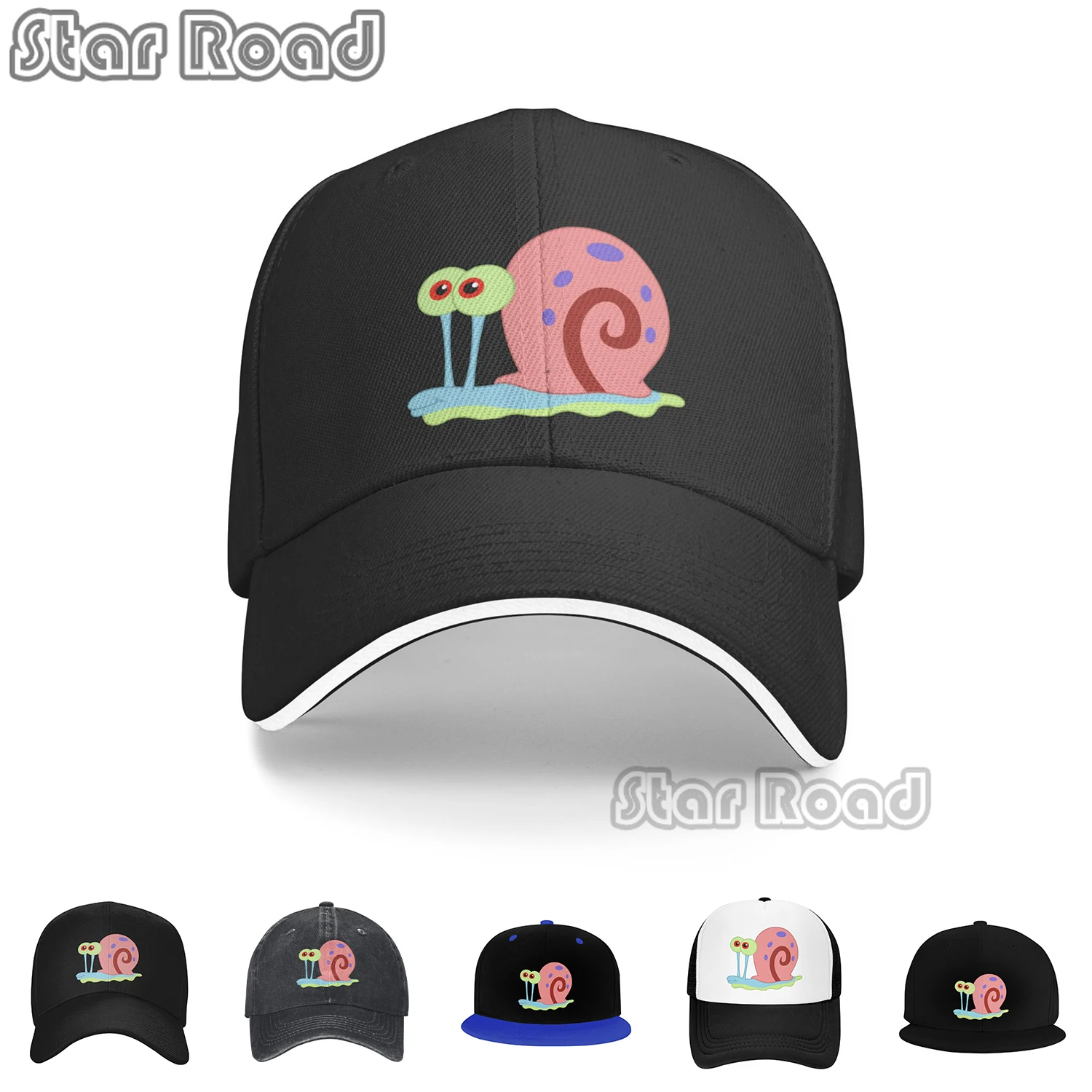 

Gary The Snail Baseball Cap Cosplay Vintage Designer Man Women's 2024 Cartoon Print Men's Truck Hat