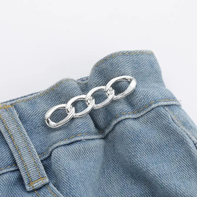 New 6Pcs Adjustable Jeans Button, Pant Waist Tightener For Waist Pins Brooch Tightening Waistband