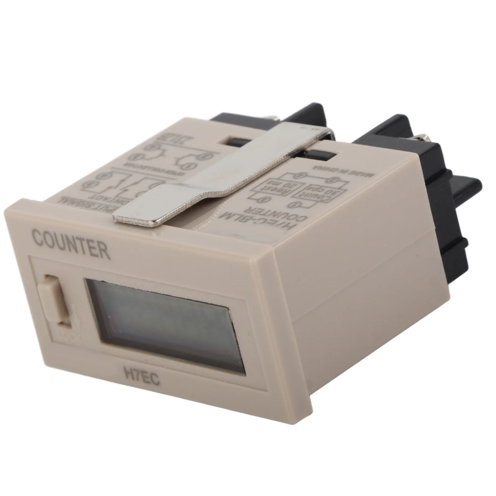 Digital Counter Electric Counter H7EC BLM Digital Electrical Counter Totalizer Without Voltage Input with 6‑Digit LCD Display