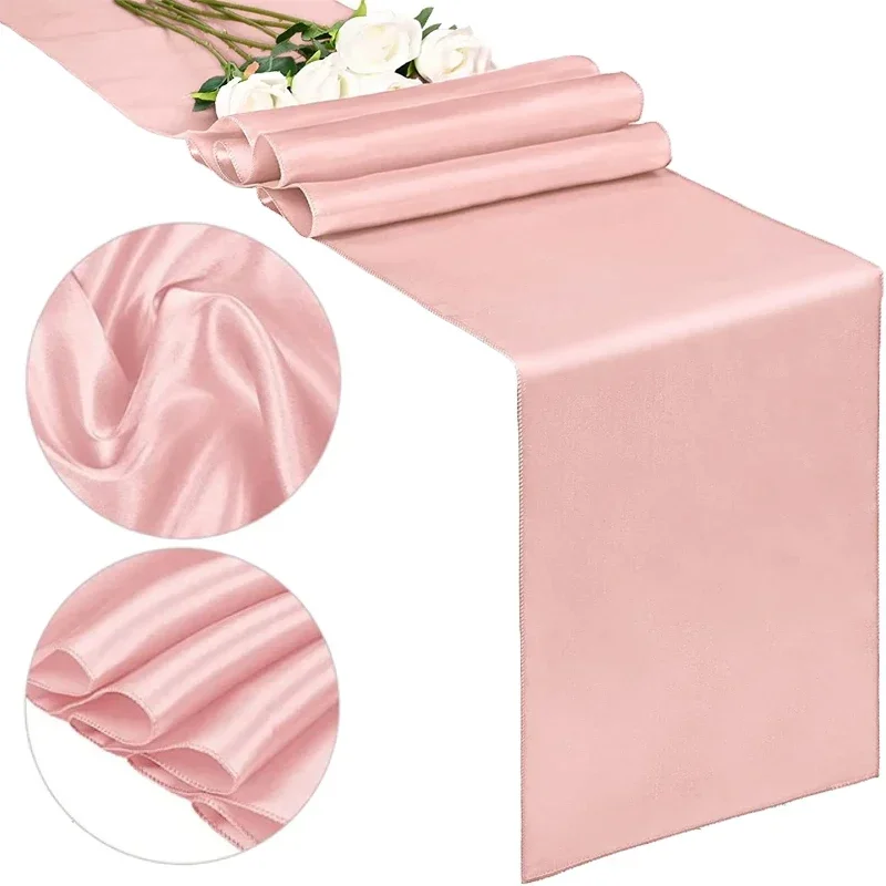 

30cmx275cm Table Runner Banquet Wedding Satin Table Runners for Party Event Home Decoration Supply Table Cover Runner Tablecloth