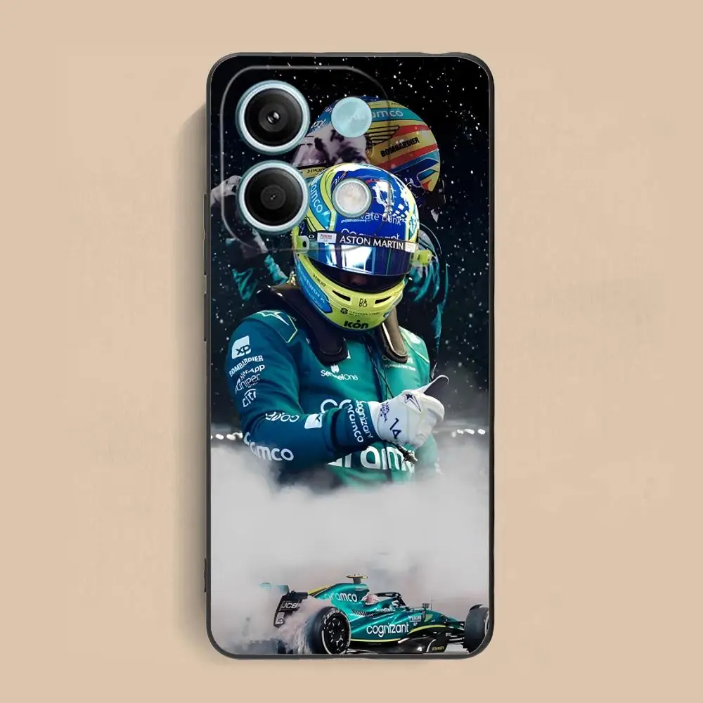 Fernando A-Alonso Phone Case for Xiaomi Redmi Note 14 13 12 11 10 9 S A Pro Plus Lite 5G Black Smartphone Luxury Pretty #6