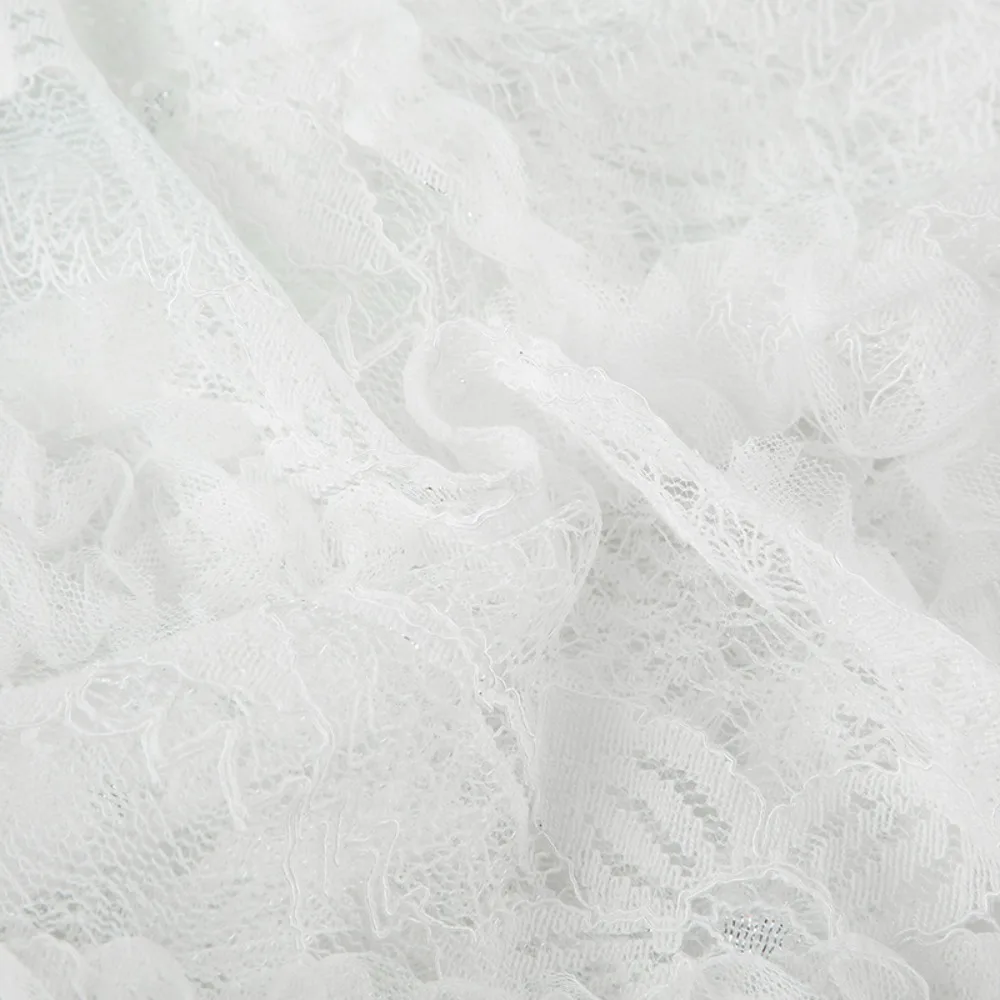 الشريط شرابات طبقة وتتسابق تنورة الهيب هوب قميص موسع الدانتيل يصل وشاح الورك الدانتيل الأبيض الكورية نمط تكدرت حافة زنار