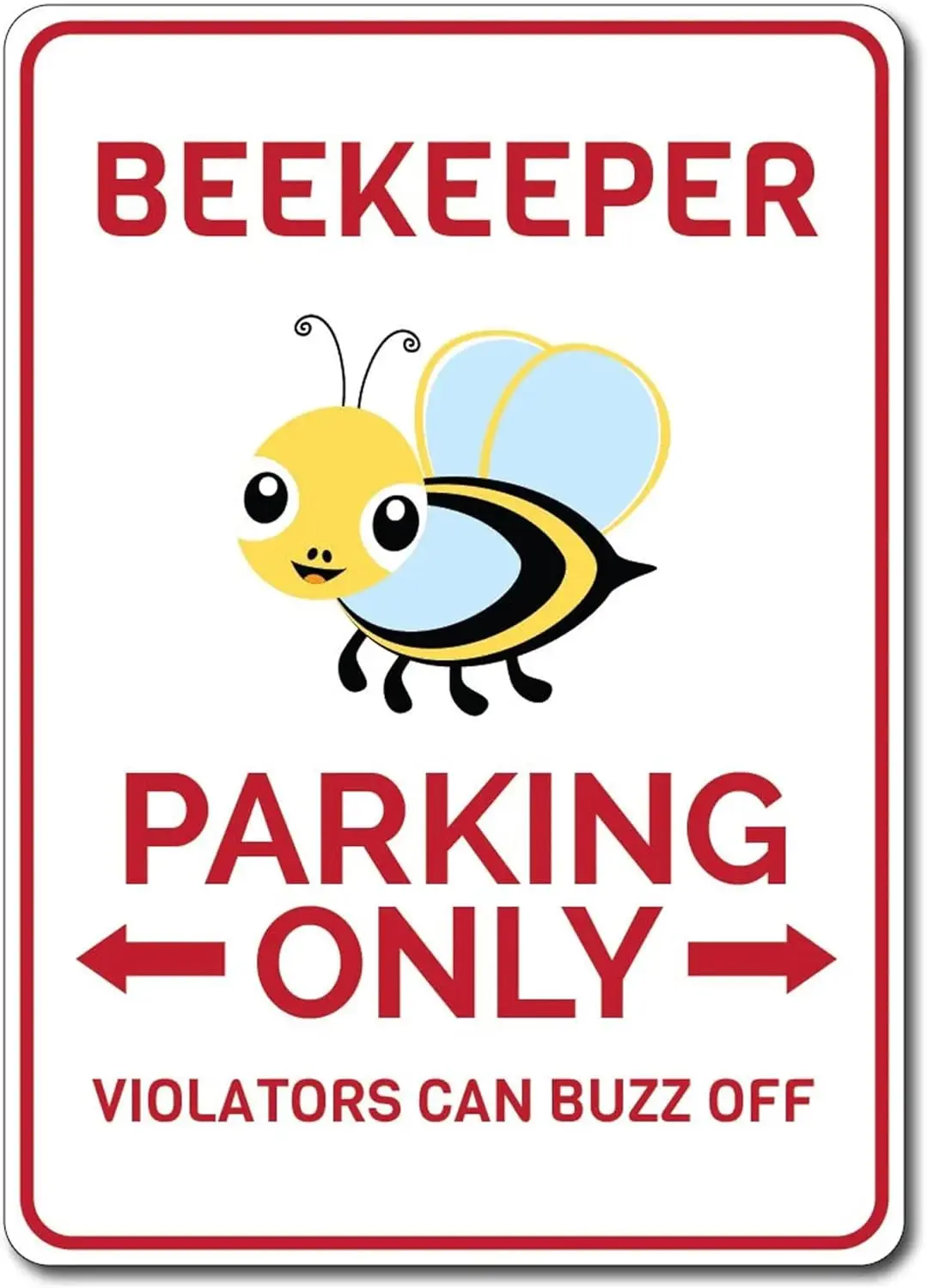 Beekeeper Parking Sign, Beekeeper Gift, Beekeeper Decor, Beekeeper Sign, Bee Lover Gift, Bumble Bee Sign - Quality Metal Bee Dec