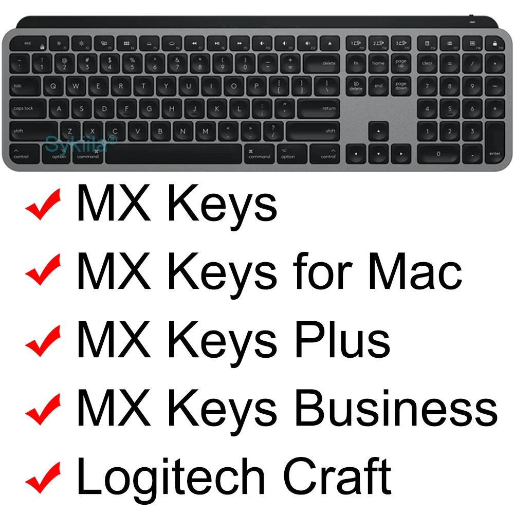 Keyboard Cover for MX KEYS Plus for Mac for Logitech for Logi Wireless Protective Protector Skin Clear Silicone Case Accessories