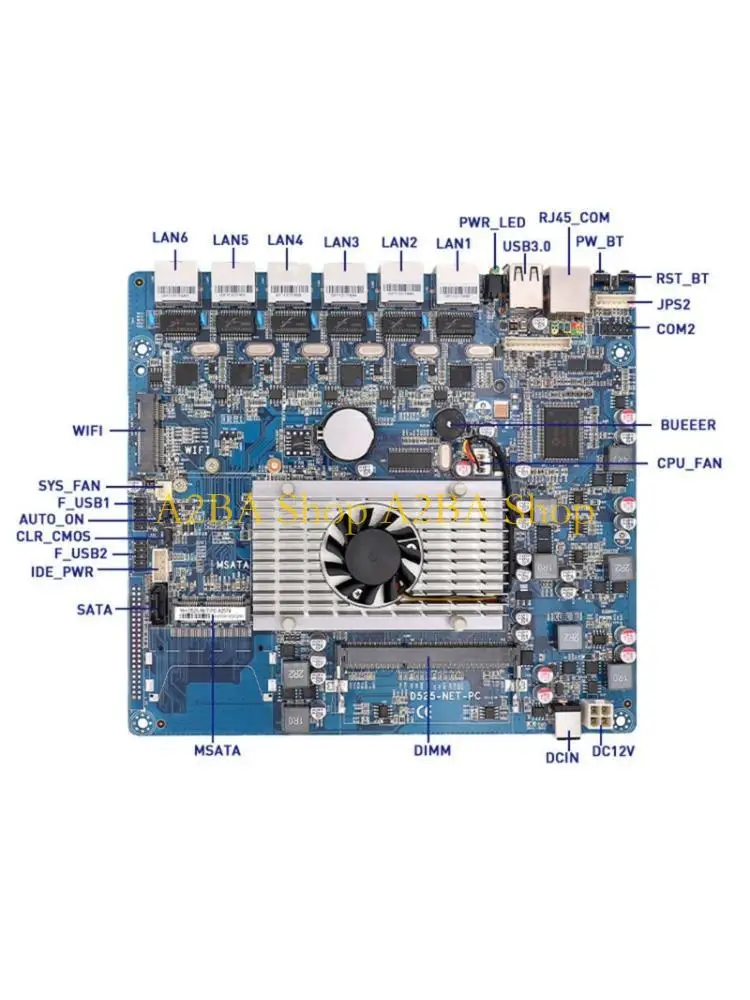 

Компьютерная плата A2BA D525 с Gigabit Ethernet Идеальные промышленные маршрутизаторы управления