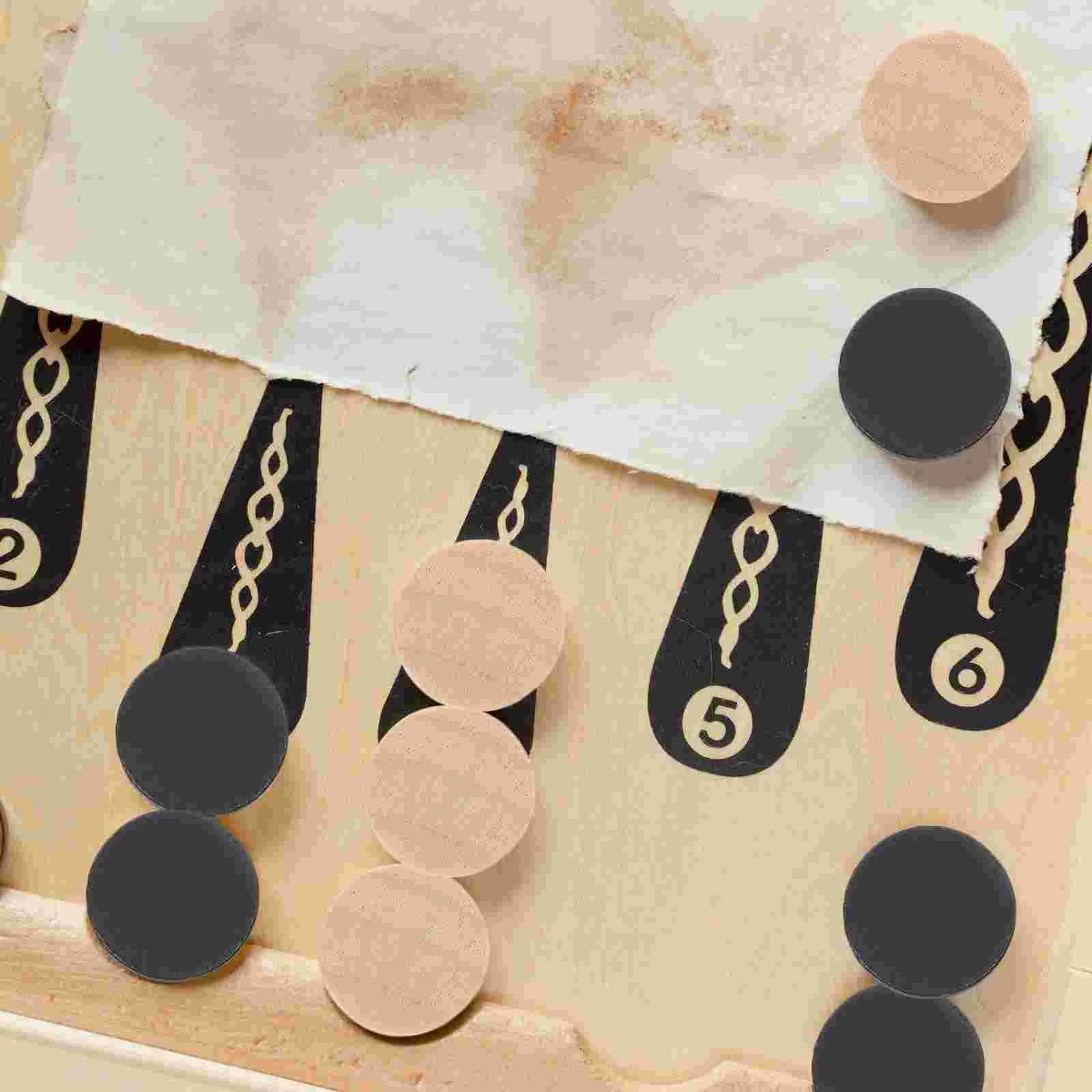 

30 Pcs Backgammon Board Chessboard Accessories Wooden Checkers Stone Replacement Travel For Game