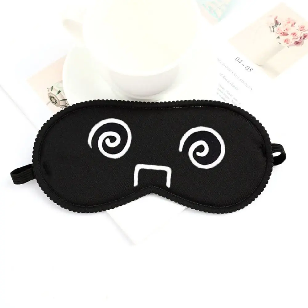 

Мягкая черная маска для сна, Интернет-проколование, смайлы, узор, светонепроницаемая повязка на глаза для сна, средства для сна, повязка на глаз для путешествий